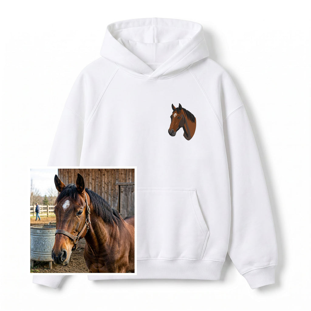 Buzo con Capucha Caballo Bordado
