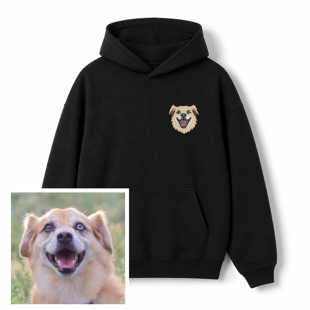 Buzo con capucha bordado con tu mascota