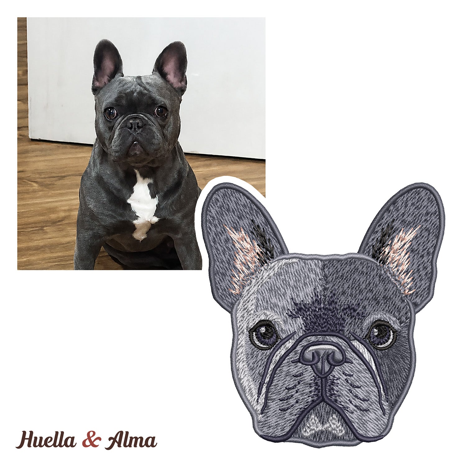 Buzo con capucha bordado con tu mascota
