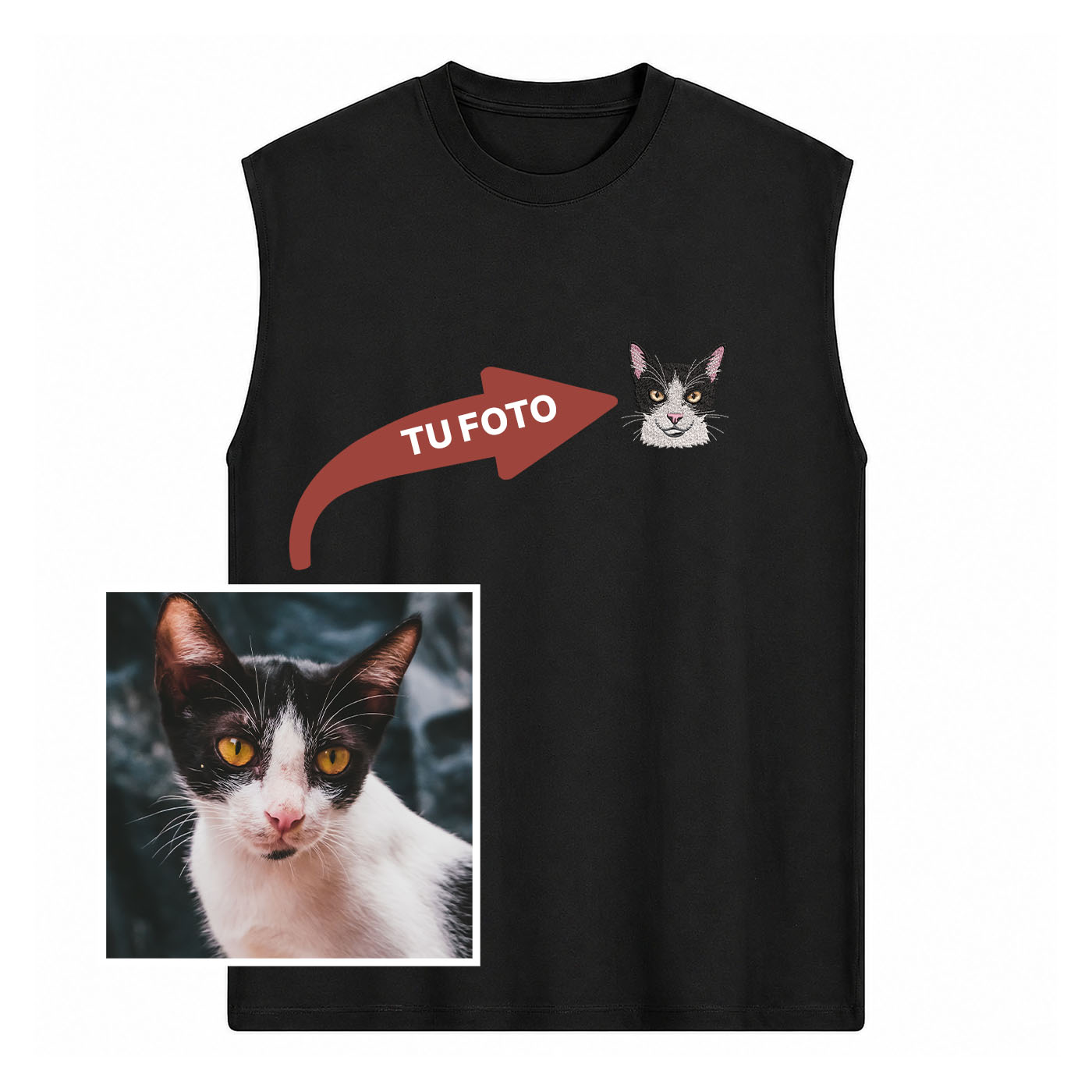 Musculosa bordada personalizada con tu Caballo