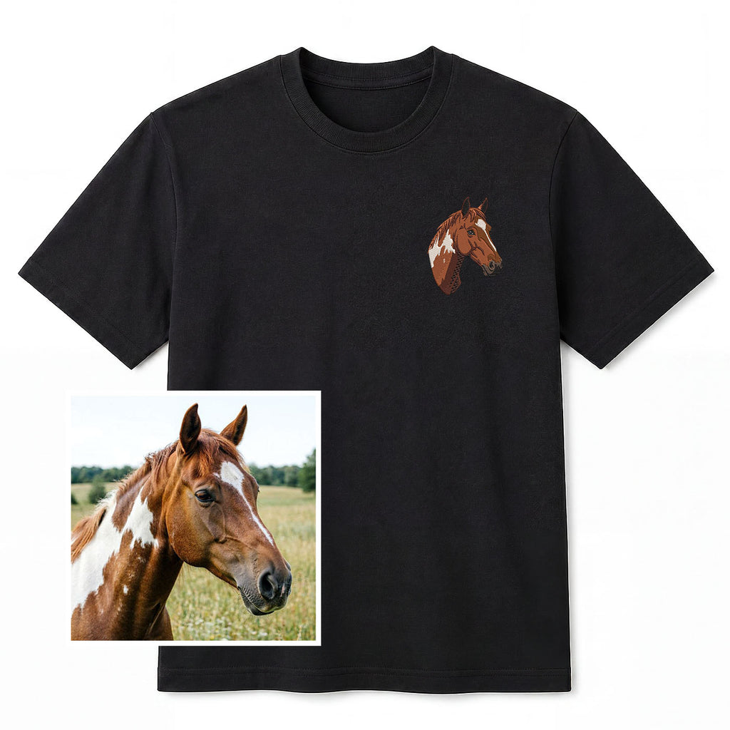 Remera Caballo Bordado